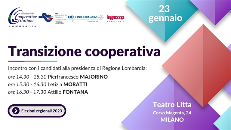 23 GENNAIO | INCONTRO COI CANDIDATI ALLA PRESIDENZA DI REGIONE LOMBARDIA